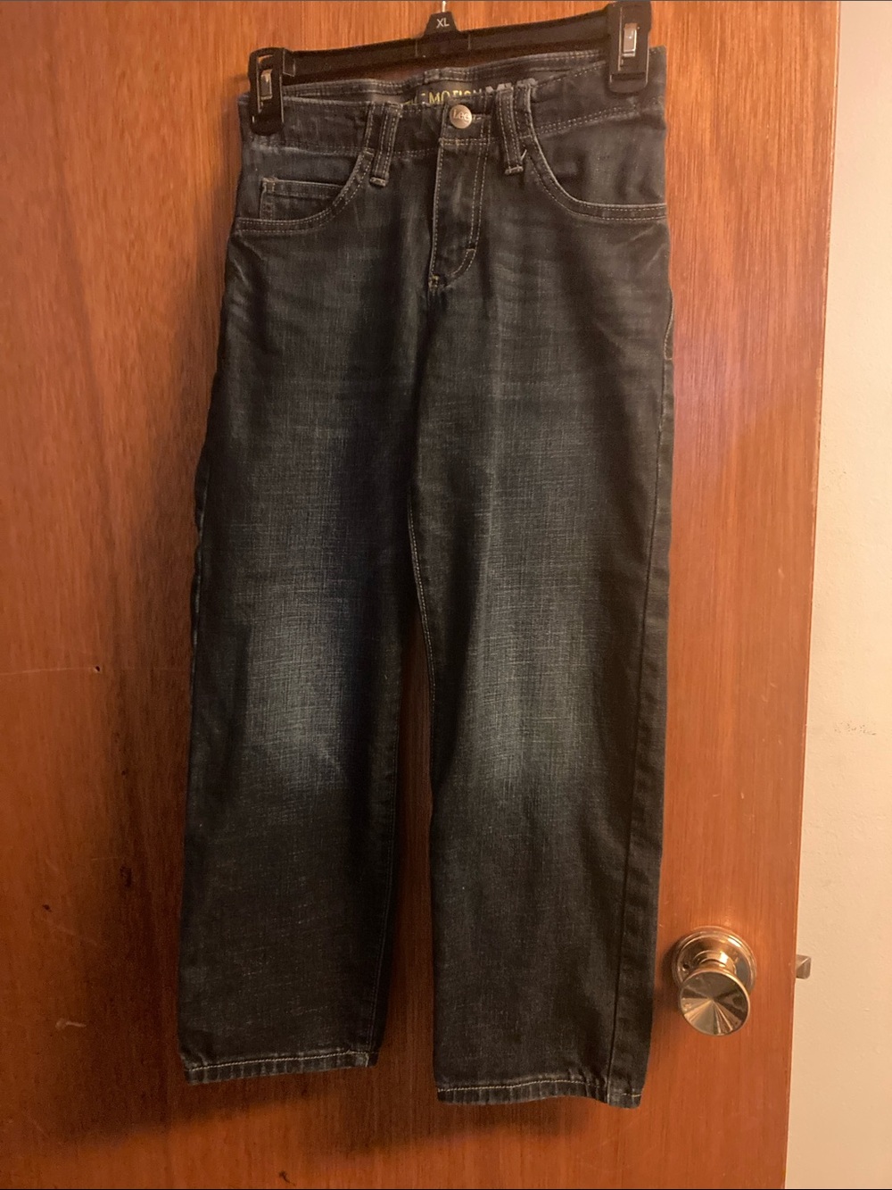 Lee Extreme Motion Boy’s Relaxed Fit Jeans in Dark Blue Wash